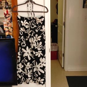 Black and white dress with flowers